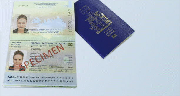 Icelandic passport.